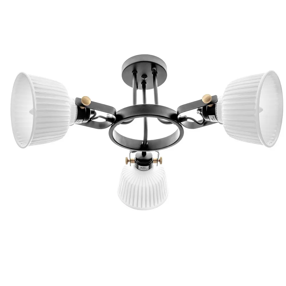Люстра потолочная Brille классическая E14 40W BK (BR-01463C/3) - фото 4