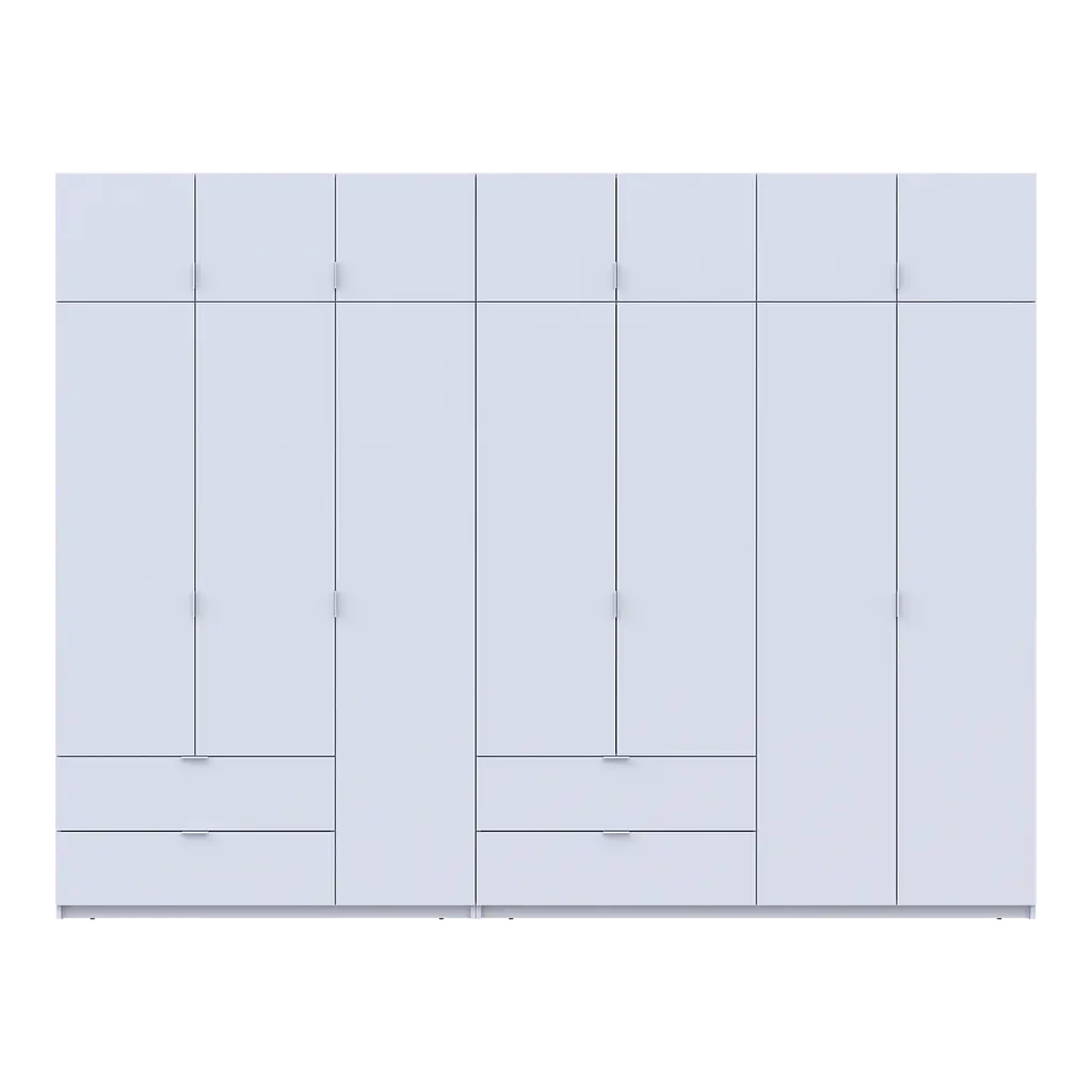 Шафа для одягу Doros Лукас Біла 3+4 ДСП 315х50х240 (42005134) - фото 2