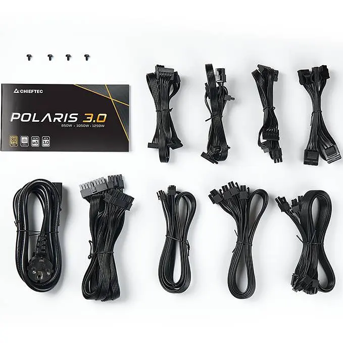 БЖ 1050W Chieftec POLARIS 3.0 PPS-1050FC-A3, 135 мм, 80+ GOLD, Cable management, retail - фото 8