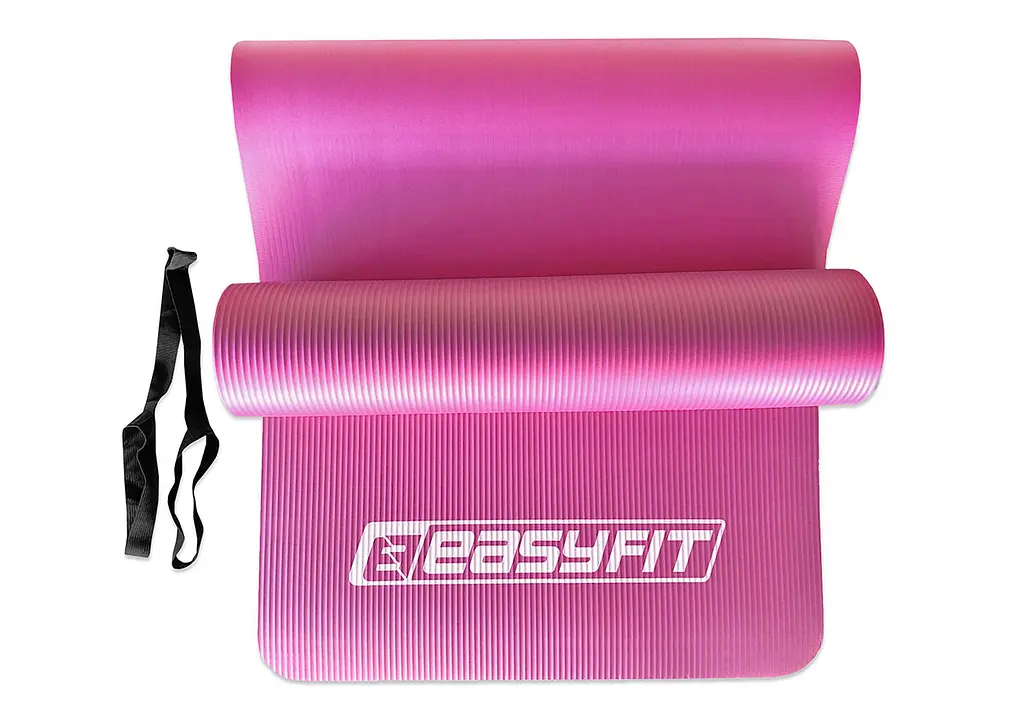 Килимок для фітнесу та йоги EasyFit NBR 10 мм Рожевий (EF-1919-P) - фото 2