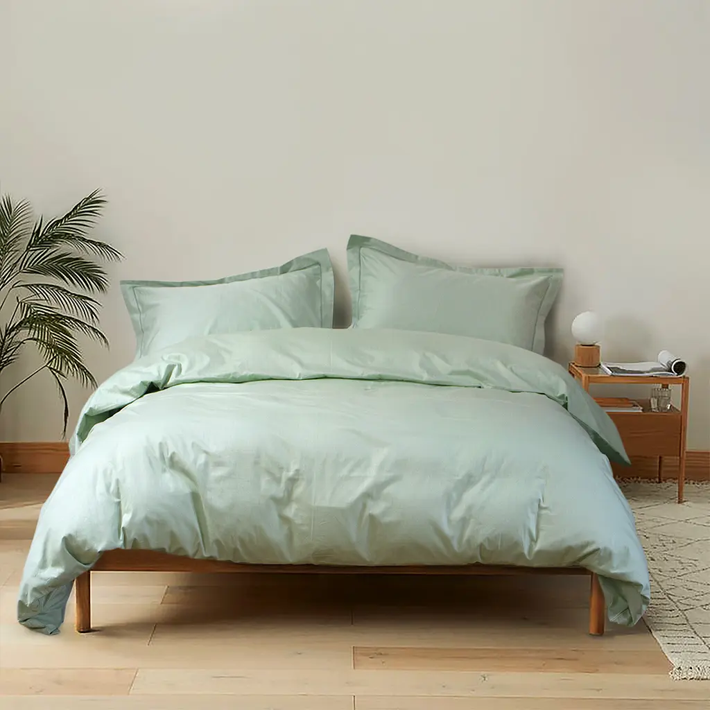 Постельное белье сатин Lotus Home - Dakota Modern ментоловый евро - фото 3