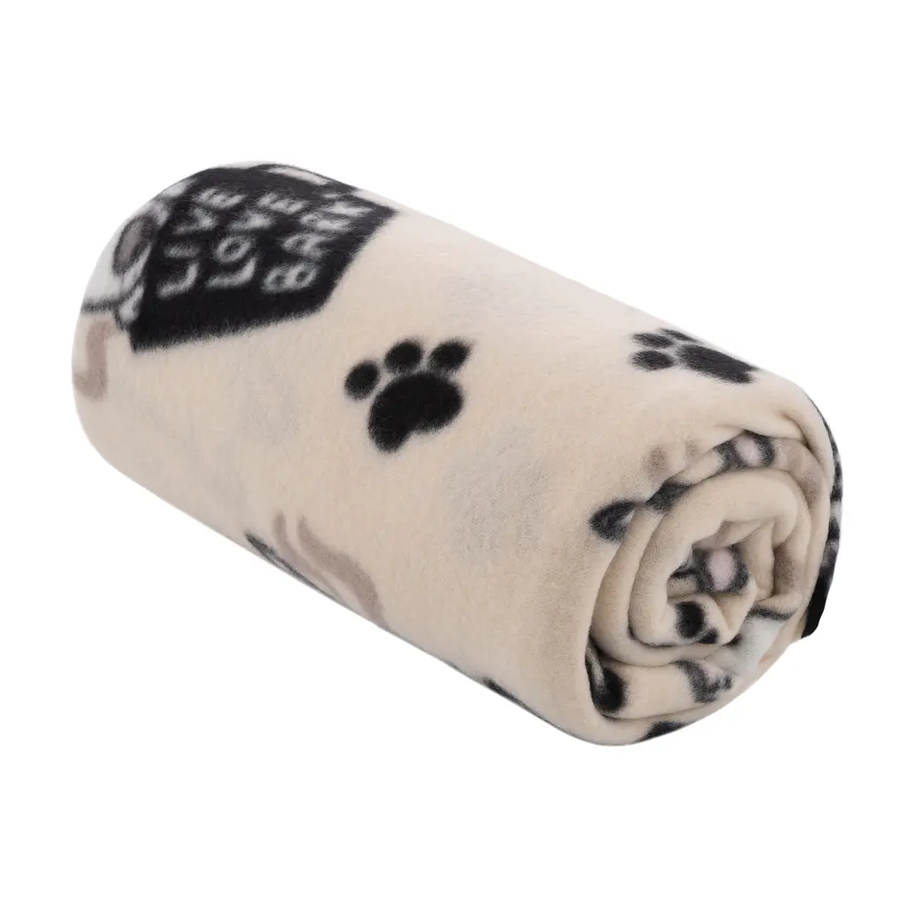 Плед Ardesto Fleece 100% полиэстер песики бежевый 130 x 160 см (ART0723PB) - фото 2