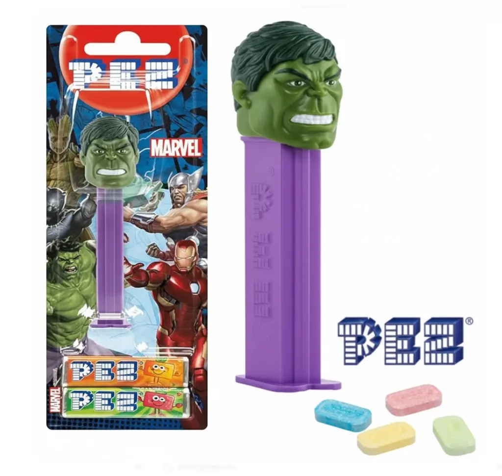 Диспенсер із цукерками Pez Marvel Collection Халк 17г - фото 2