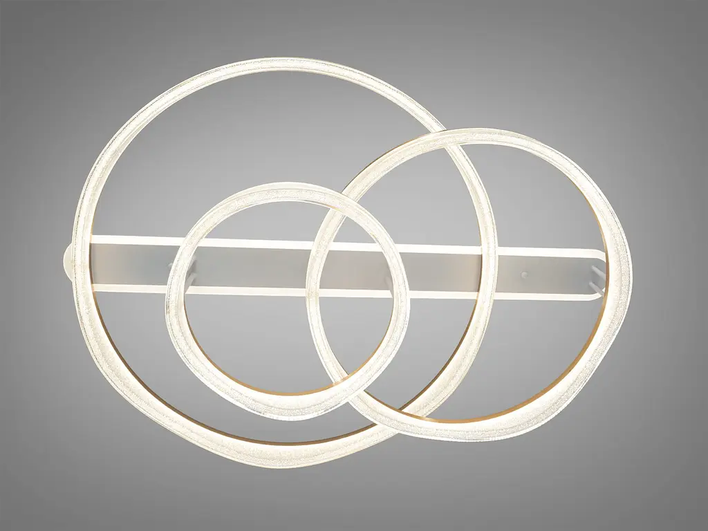 Стельова LED люстра Diasha MX86672/400+800+600CG шампань 170W 3 кільця з пультом - фото 2