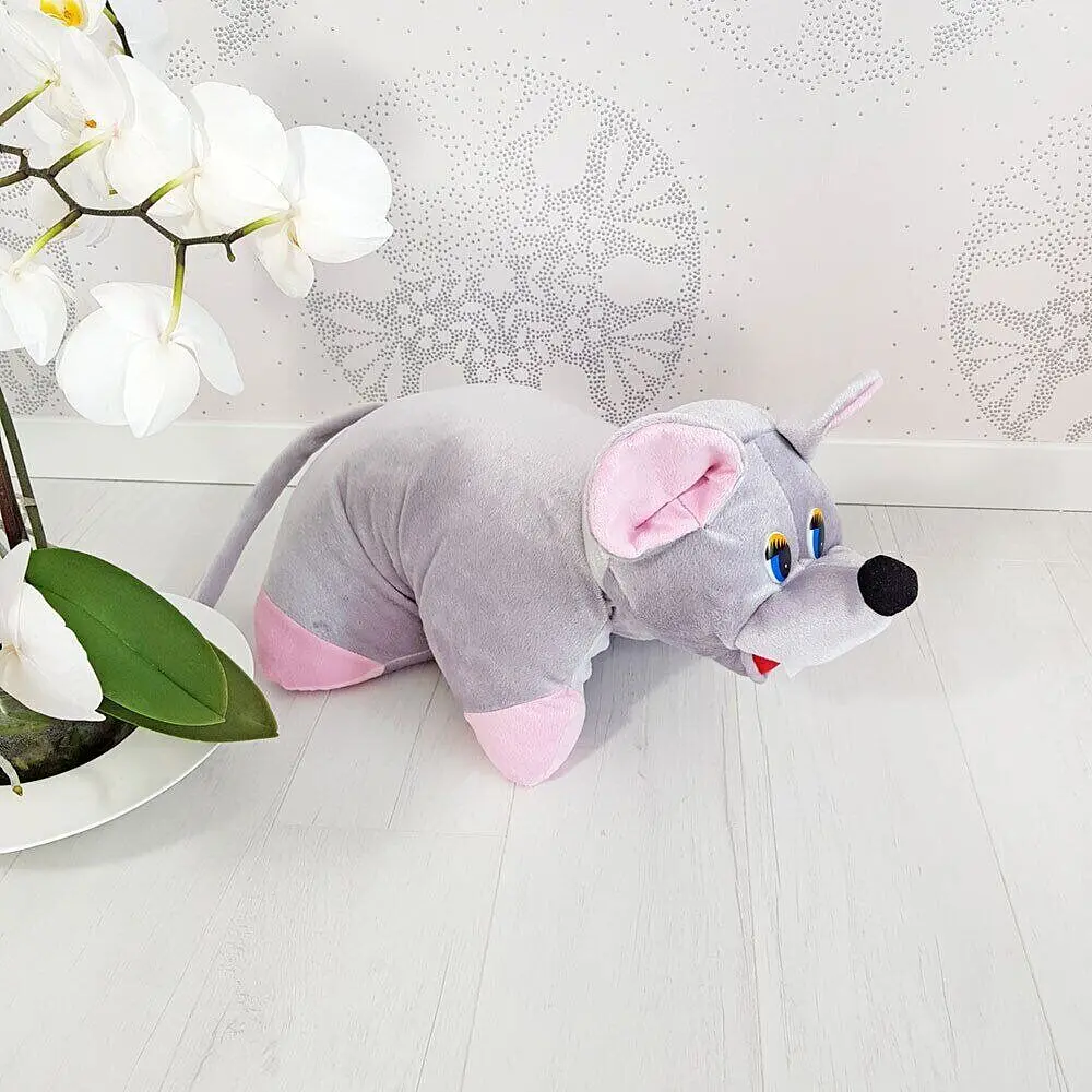 Мягкая игрушка Подушка мышонок 37см - фото 5