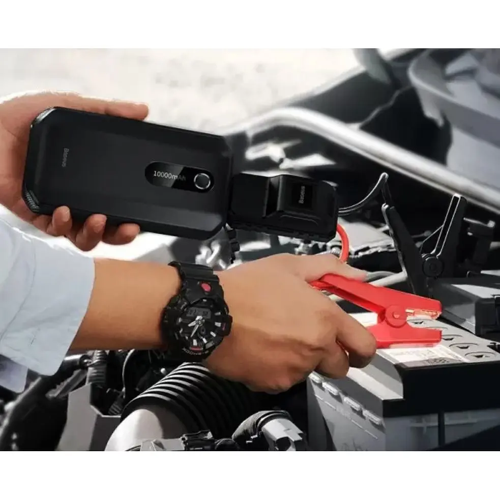 Пускозарядний пристрій бустер Baseus Car Jump Starter 10000mAh CGNL020101 3in1 з функцією павербанку - фото 9