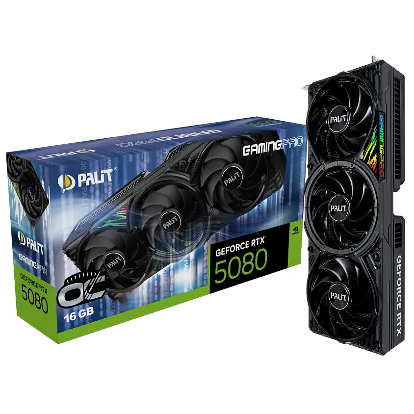 Відеокарта GF RTX 5080 16GB GDDR7 GamingPro OC Palit (NE75080S19T2-GB2031A) - фото 2