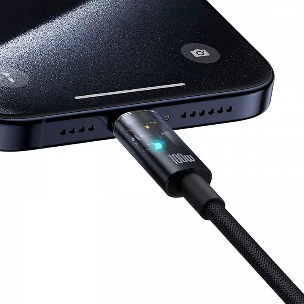 Кабель Baseus Explorer with Auto Shutdown USB-C to USB-C 100w 2m Cluster Black (P10319704111-00) [155540] - фото 5