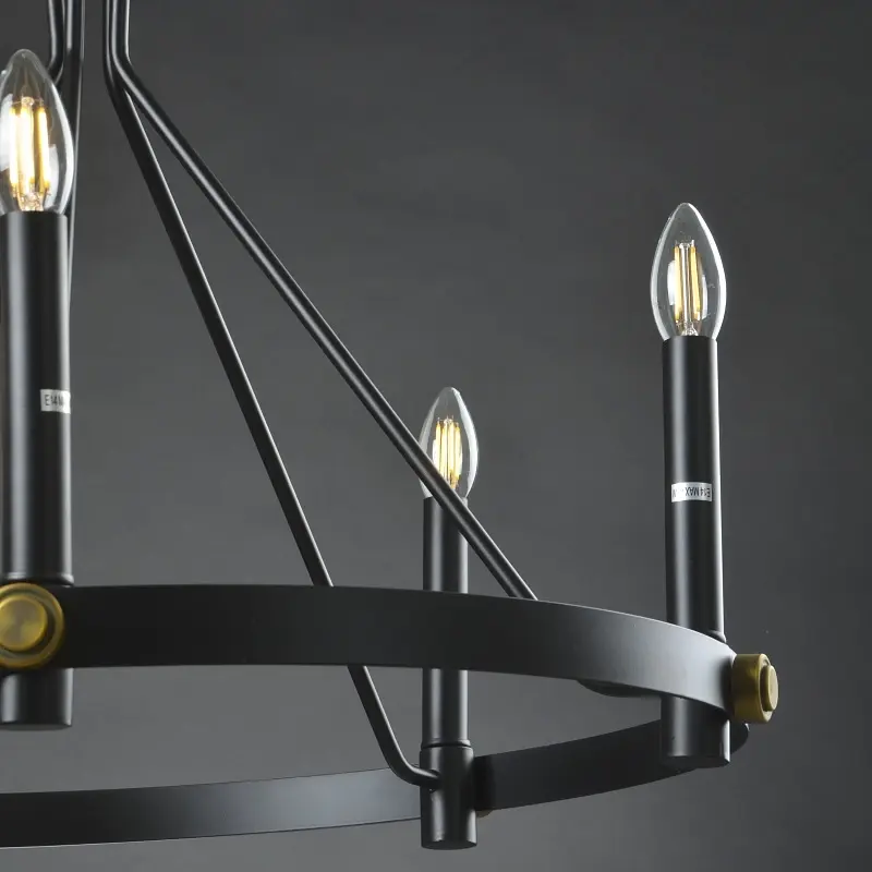 Люстра Brille подвесная лофт E14 40W BK (BL-397S/5) - фото 5