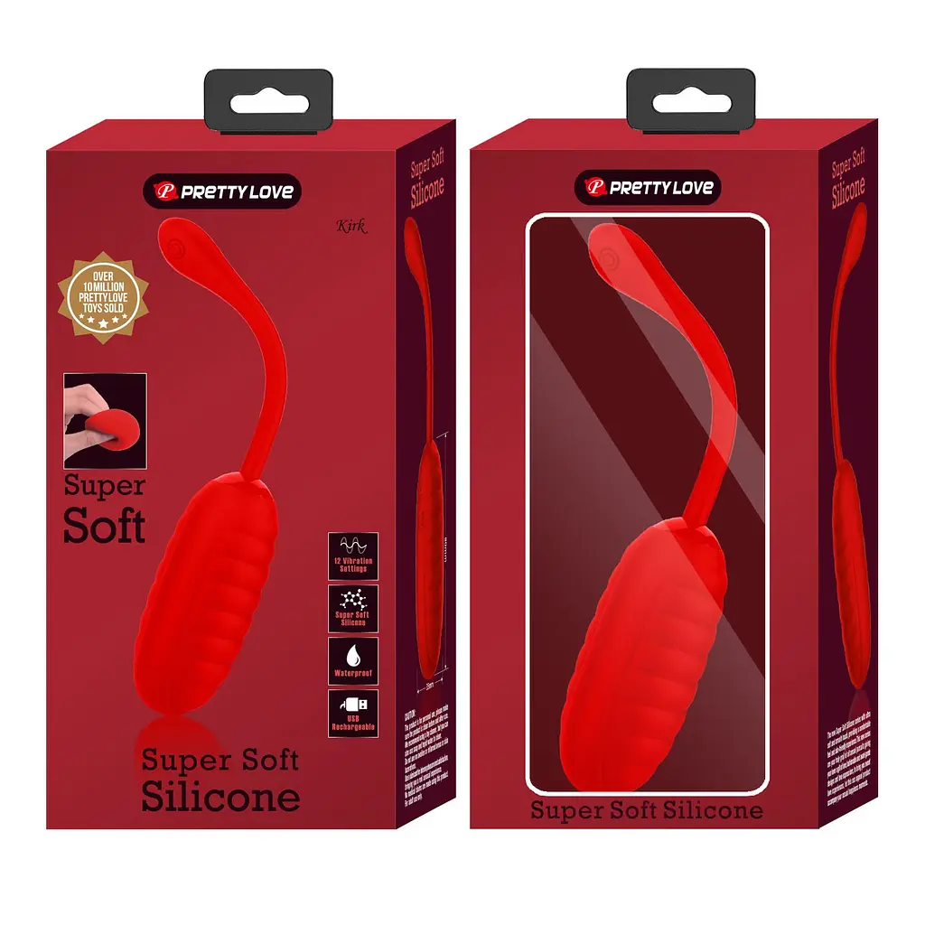 Віброяйце PRETTY LOVE Kirk Red 12 function vibrations PRETTY LOVE BI-014654-2 98610 - фото 8