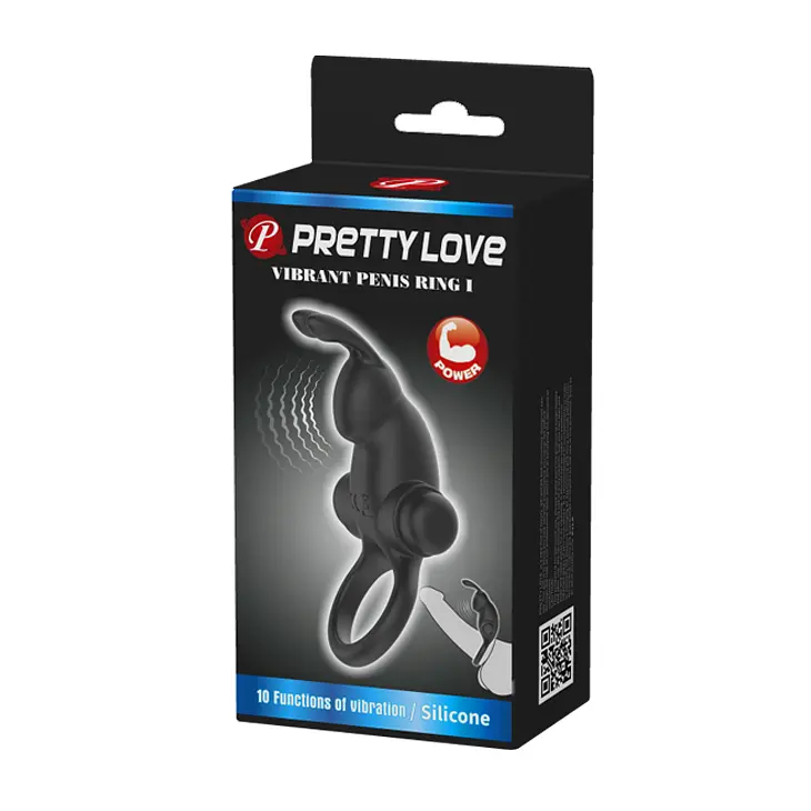 Ерекційне кільце - Pretty Love Vibrant Penis Ring I Black - фото 3