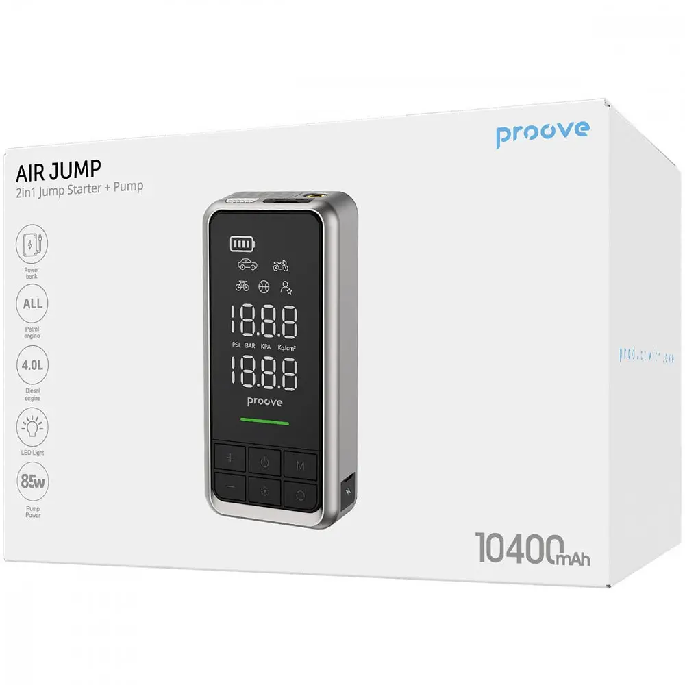 Автомобільний пуско-зарядний пристрій + насос (2 в 1) Proove Air Jump Starter - фото 6