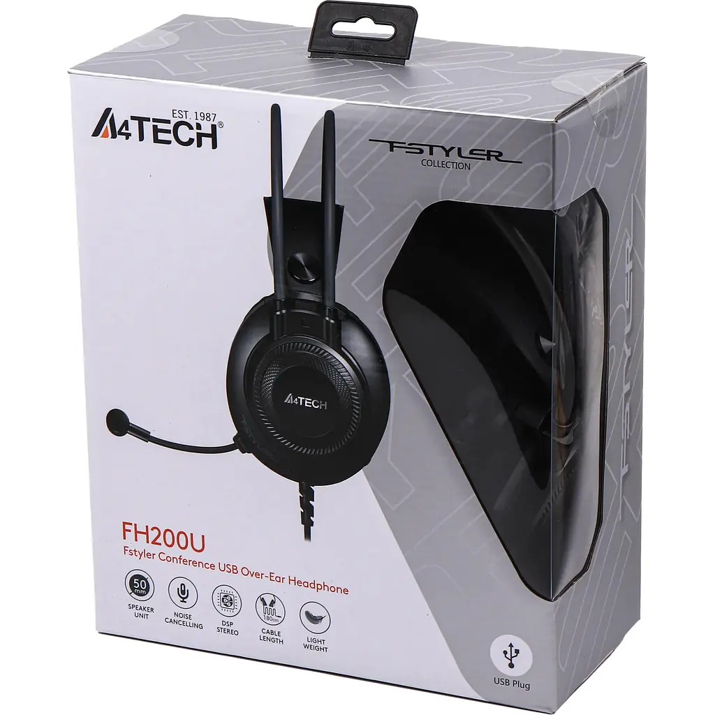 Комп'ютерна гарнітура A4Tech FH200U Grey (4711421957090) [122811] - фото 5