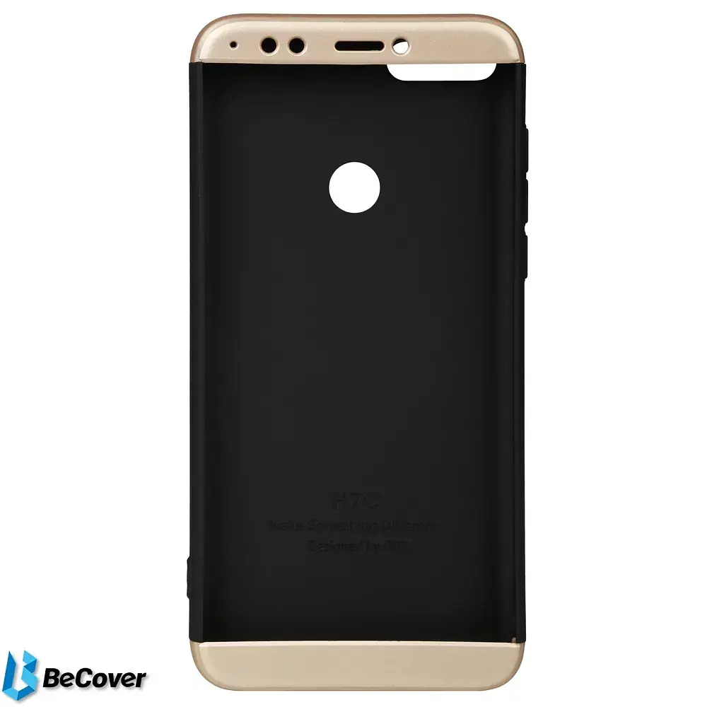 Панель BeCover Super-protect Series для Huawei Y7 Prime 2018 Black-Gold (702250) - фото 2