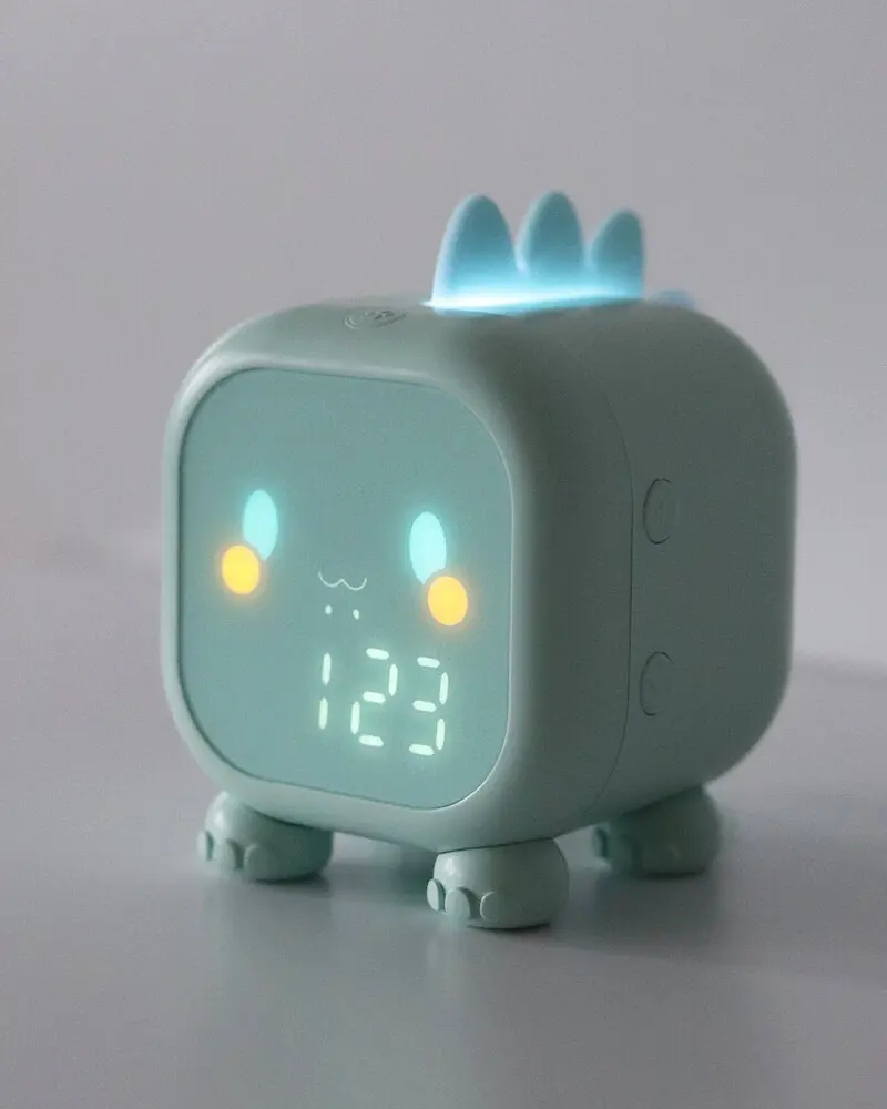 Ночник, настольная лампа с будильником Goldlux 331786 Filip LED 1x1.5W RGB IP20 зеленая - фото 2