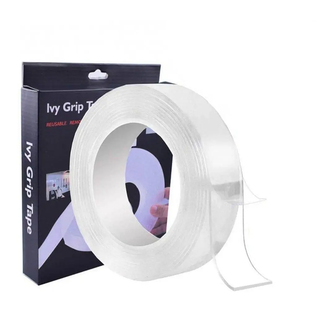 Багаторазова кріпильна гелева стрічка Ivy Grip Tape 1 м двостороння клейка стрічка-скотч для будь-яких поверхонь - фото 2