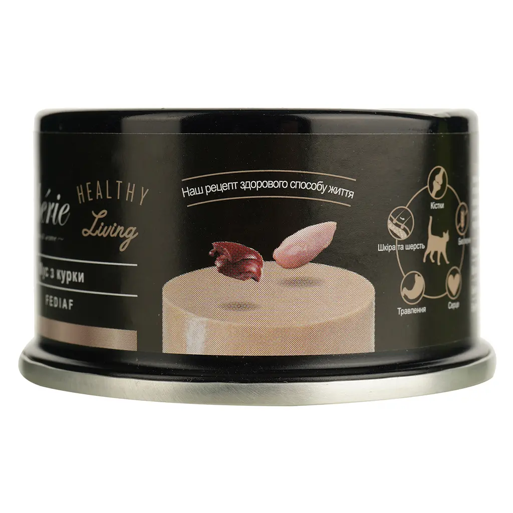 Вологий корм для котів Cherie Healthy Living Chicken Mousse мус з курки 80 г - фото 2