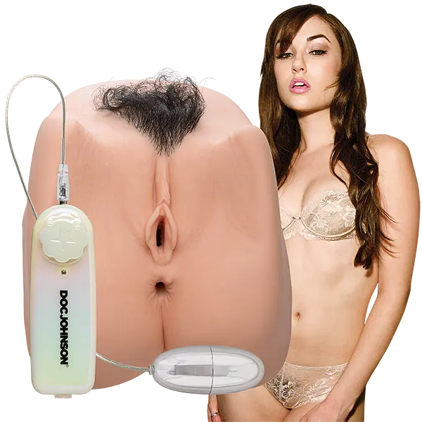Мастурбатор з вібрацією Doc Johnson Sasha Grey Ultraskyn Deep Penetration Vibrating Pussy Ass