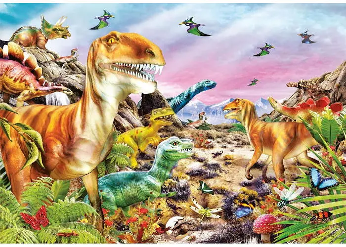 Пазл Clementoni SuperСolor: Земля динозаврів (SuperСolor - Land of Dinosaurs Puzzle - 104 pcs.), 104 ел. (25768) - фото 2