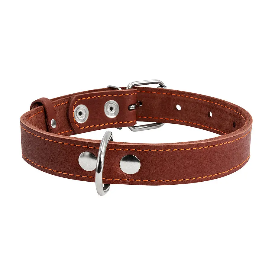 Нашийник "CoLLaR" одинарний (ширина 35мм, довжина 48-63см) коричневий - фото 2