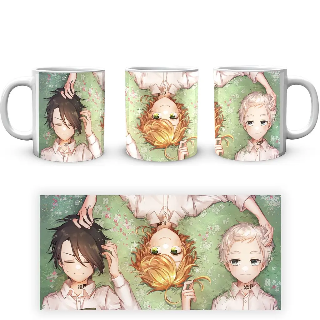Кружка GeekLand The Promised Neverland Обещанный Неверленд Рэй Эмма Норман На траве NV 02.456 330 мл белая - фото 3