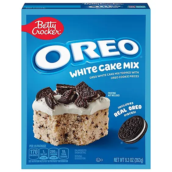 Суміш для випікання Betty Crocker Oreo White Cake Mix зі шматочками печива Oreo 263 г