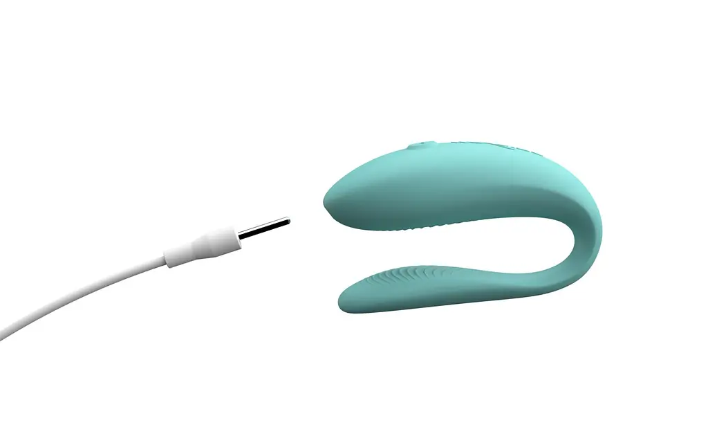 Смарт-вібратор для пар We-Vibe Sync Lite Aqua, 10 віброрежимів, можна поєднувати з проникним сексом - фото 5