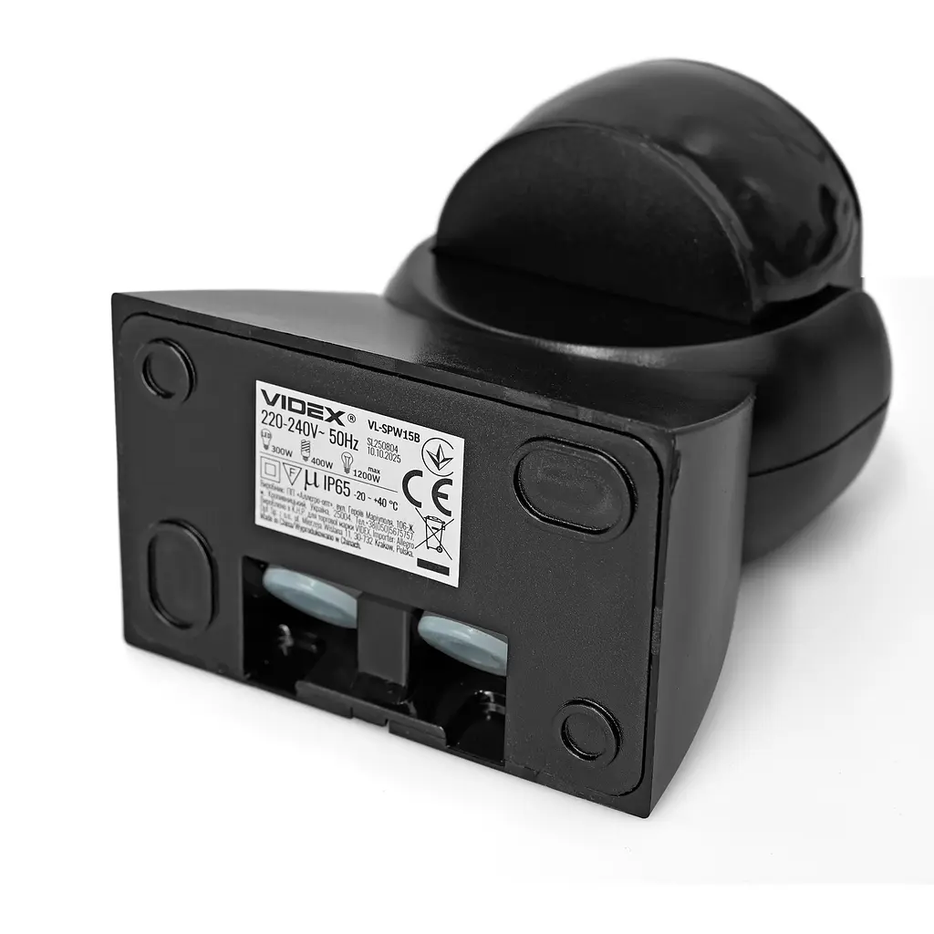 Датчик руху та освітленості Videx VL-SPW15B інфрачервоний чорний 220V 1200W IP65 (28936-000) - фото 6