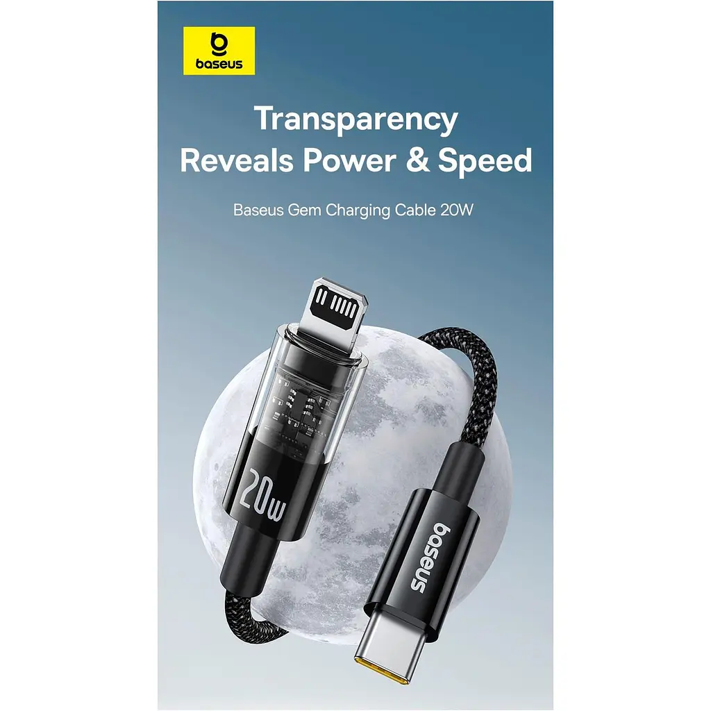 Кабель Baseus Gem Fast-Charging Data Cable Type-C to Lightning 20W 2m purple (P10373001511-01) - фото 4