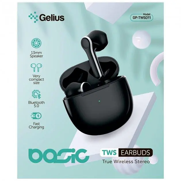 Бездротові навушники Bluetooth Headset Gelius Pro Basic GP-TWS011 Black - фото 8