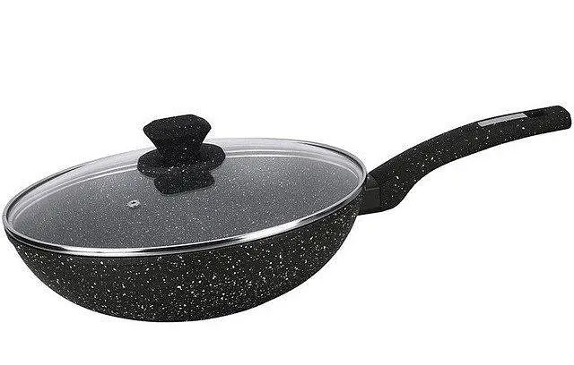 Сковорода WOK Bollire Venezia з кришкою 28 × 7.5 см BR-1011