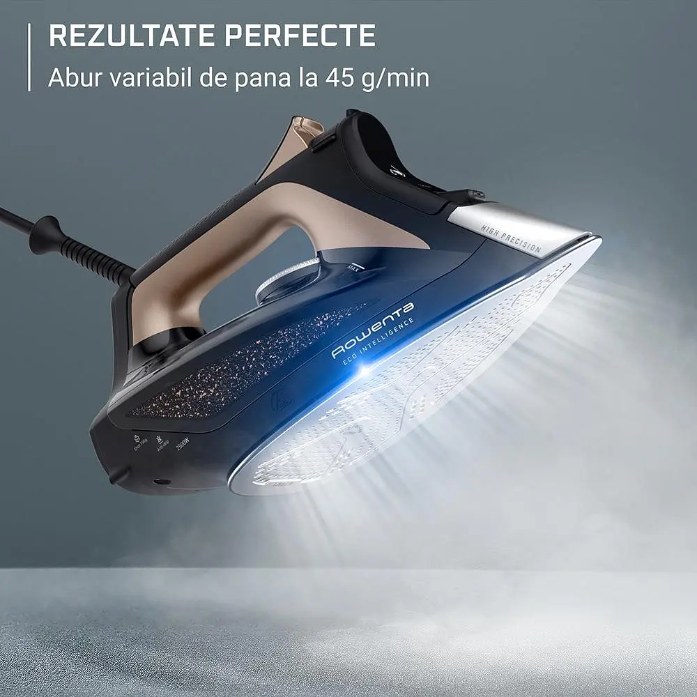 Праска ROWENTA Eco Intelligence DW6341D1, 2500 Вт, 190 г/хв, 300 мл, підошва Microsteam 400 Laser, чорно-рожеве золото - фото 6