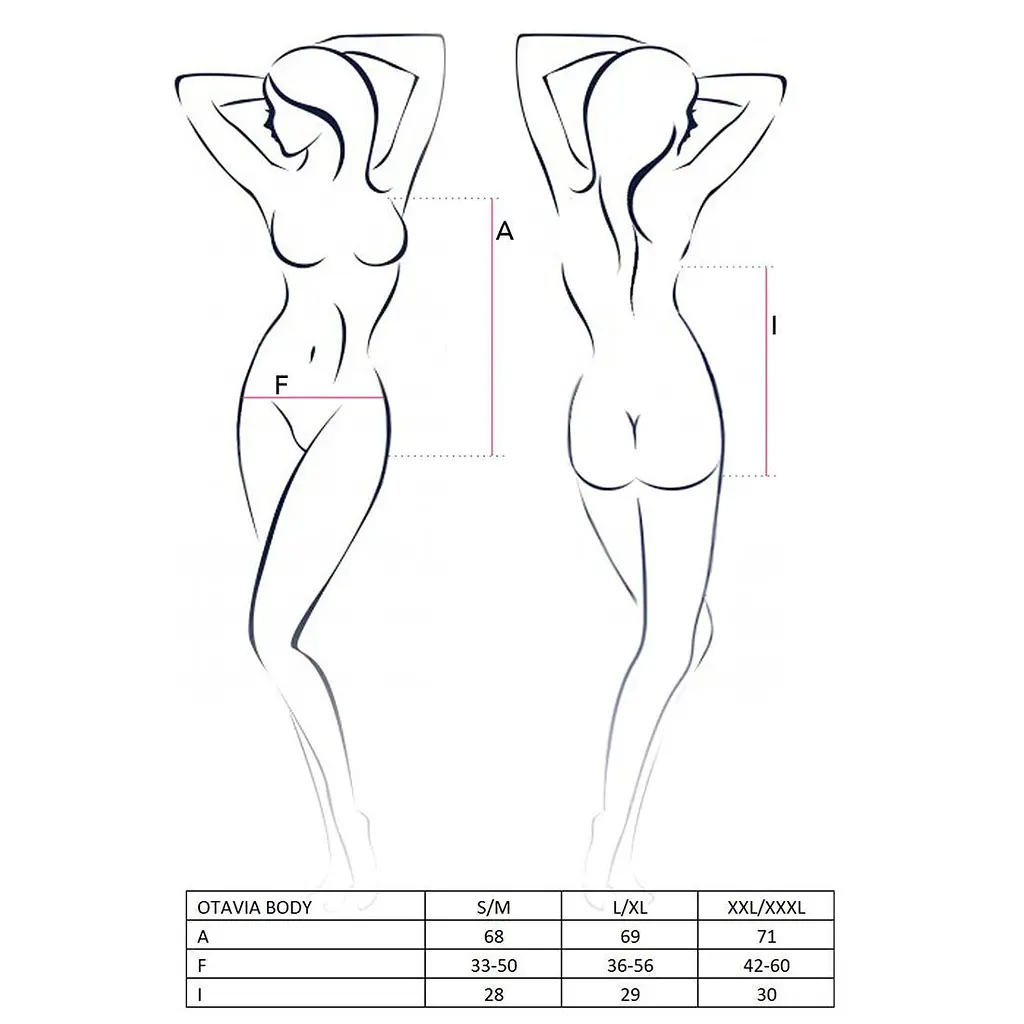 Боди монокини с глубоким декольте Passion OTAVIA Body black L/XL - фото 5