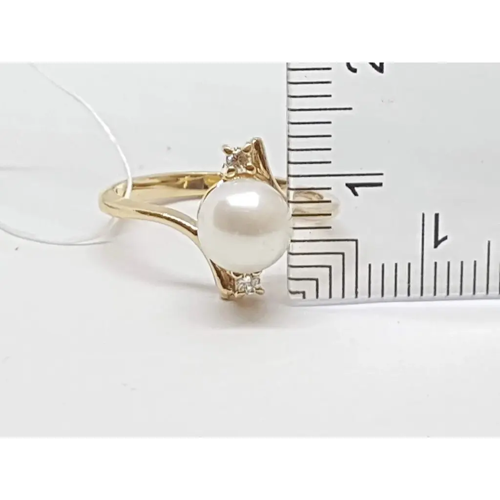 Золоте кільце Гаразд з діамантами і перлами. 3022230 17 - фото 7