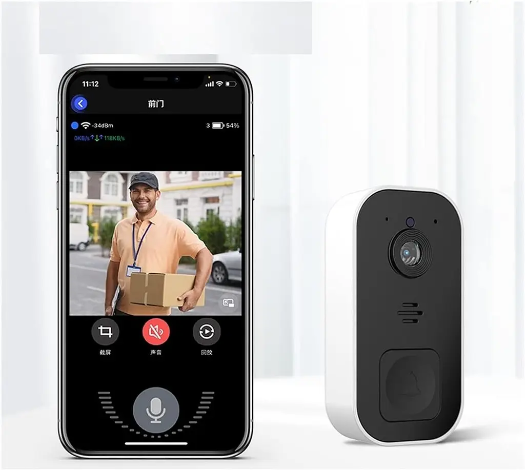 Беспроводной дверной звонок WiFi Наружная HD-камера - фото 2
