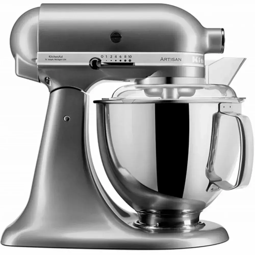 Кухонна машина KitchenAid Artisan 4,8 л 5KSM175PSECU з відкидним блоком сріблястий