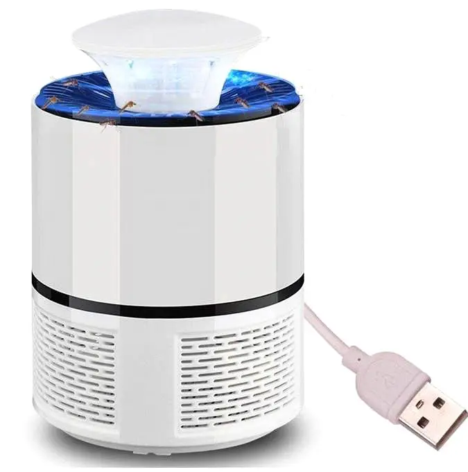 Лампа пастка для комарів нищівник комах 5Вт від USB Mosquito Killer Lamp біла - фото 3