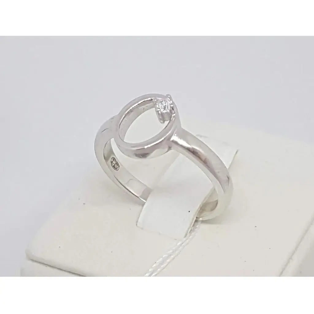 Срібне кільце Срібний рай з фіанітом. 1111 094185 18 - фото 2