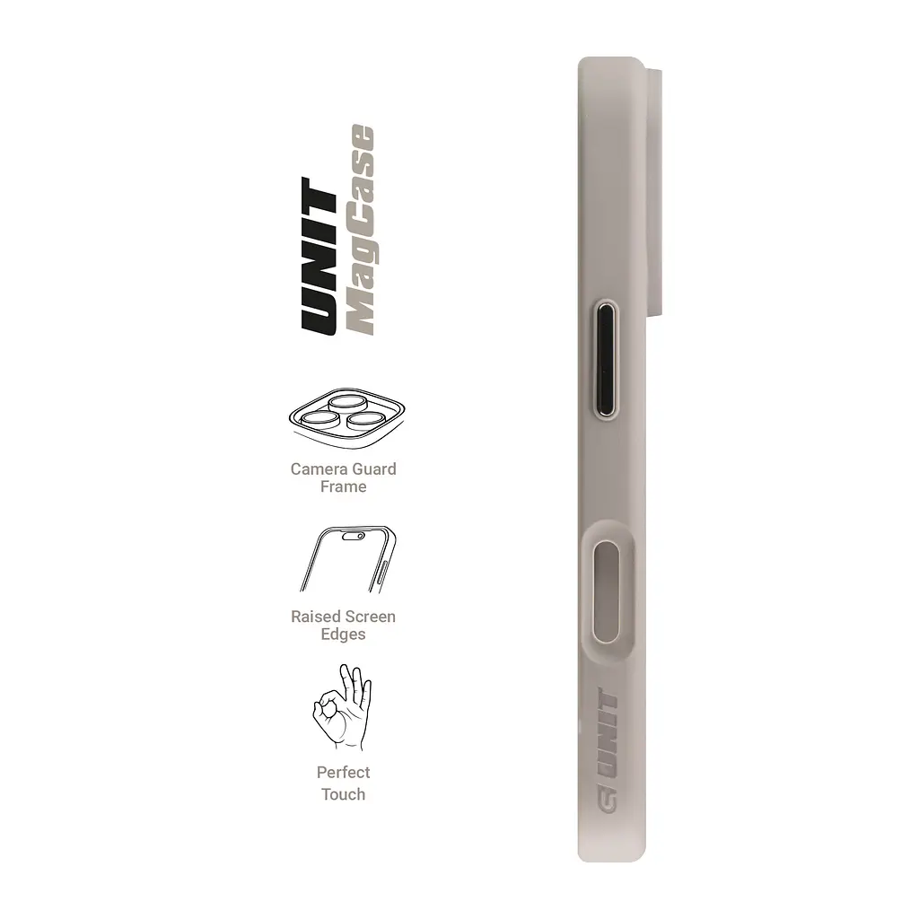 Чехол Apple iPhone 17 Pro, Unit MagSafe, серый, прозрачный, магсейф, противоударный, магнитный, панель-накладка с поддержкой MagSafe, с поддержкой беспроводной зарядки, TPU+PC, защита всего корпуса, ударопрочный, ArmorStandart (ARM86293) - фото 3