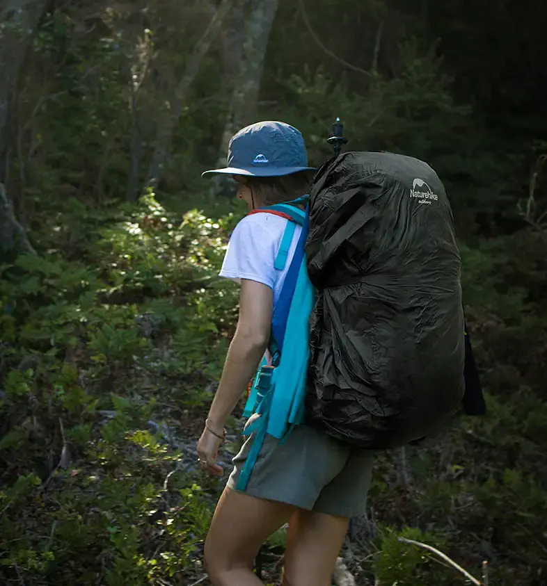 Водостойкий чехол на рюкзак Naturehike кавер 55-75л (Черный) - фото 8