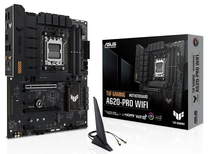 Материнська плата ASUS TUF GAMING A620-PRO WIFI (TUF GAMING A620-PRO WIFI) (Socket AM5, AMD A620, ATX) - фото 4