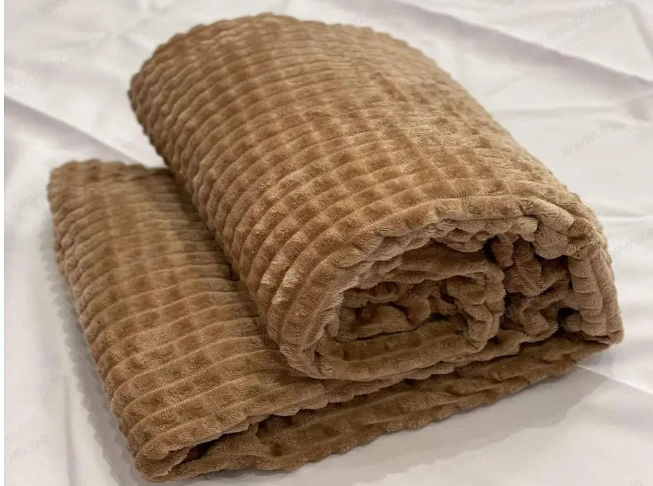Плед Ecotton 150х200 см із мікрофібри Camel коричневий (23084)