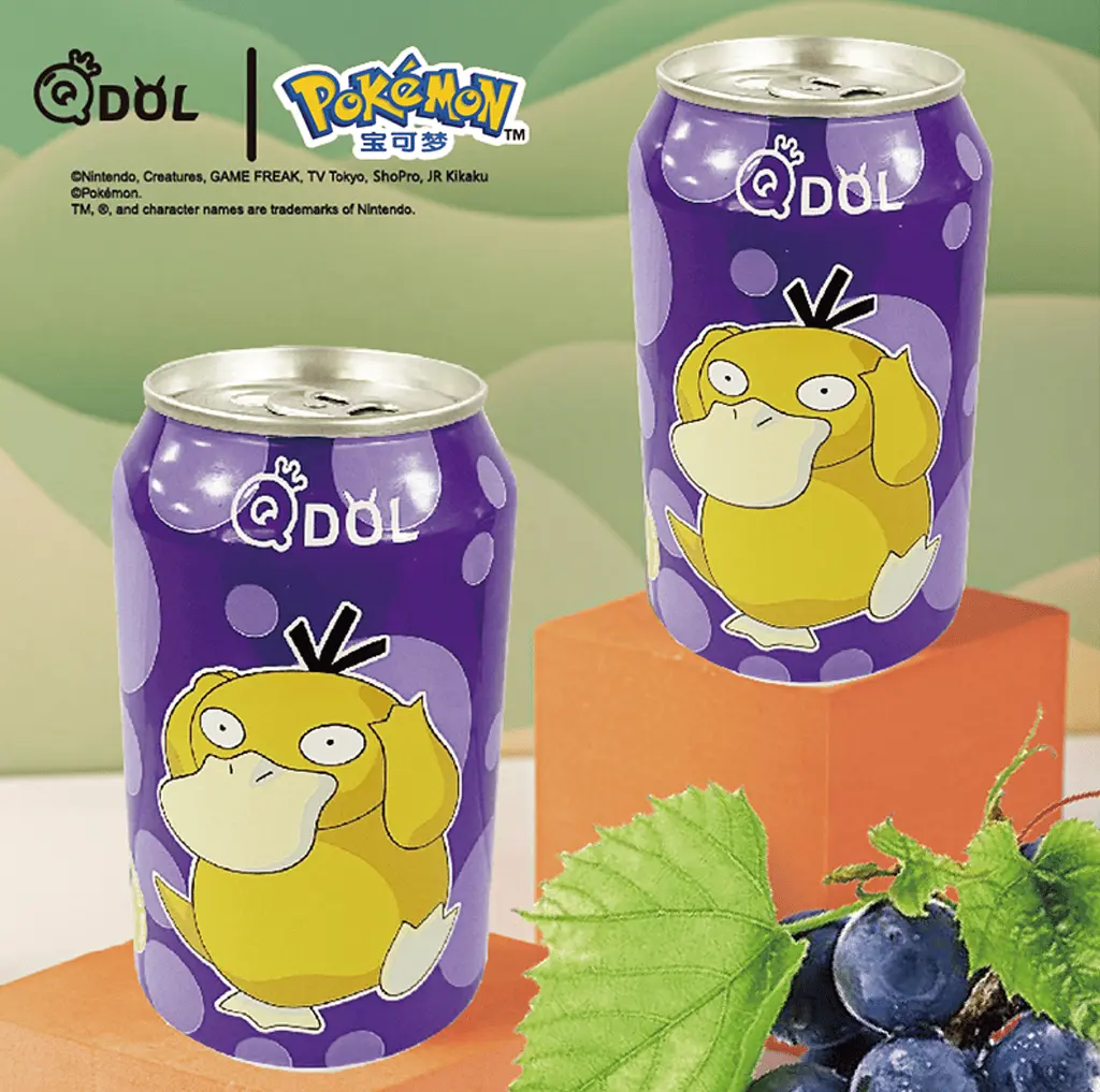 Газований напій Qdol Pokemon Grape Psyduck 330мл - фото 2