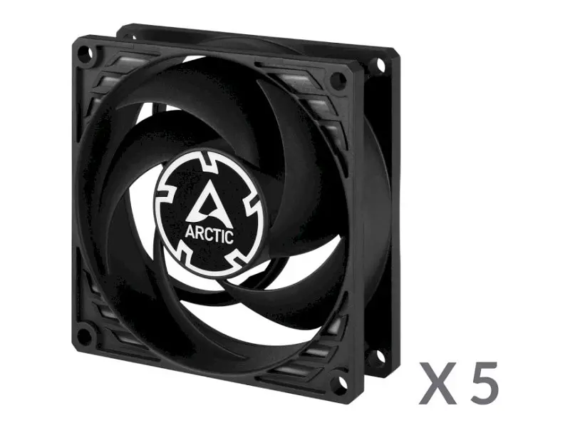 Вентилятор для корпусу ARCTIC P8 PWM PST 5-Fan Pack Black (ACFAN00154A) - фото 2