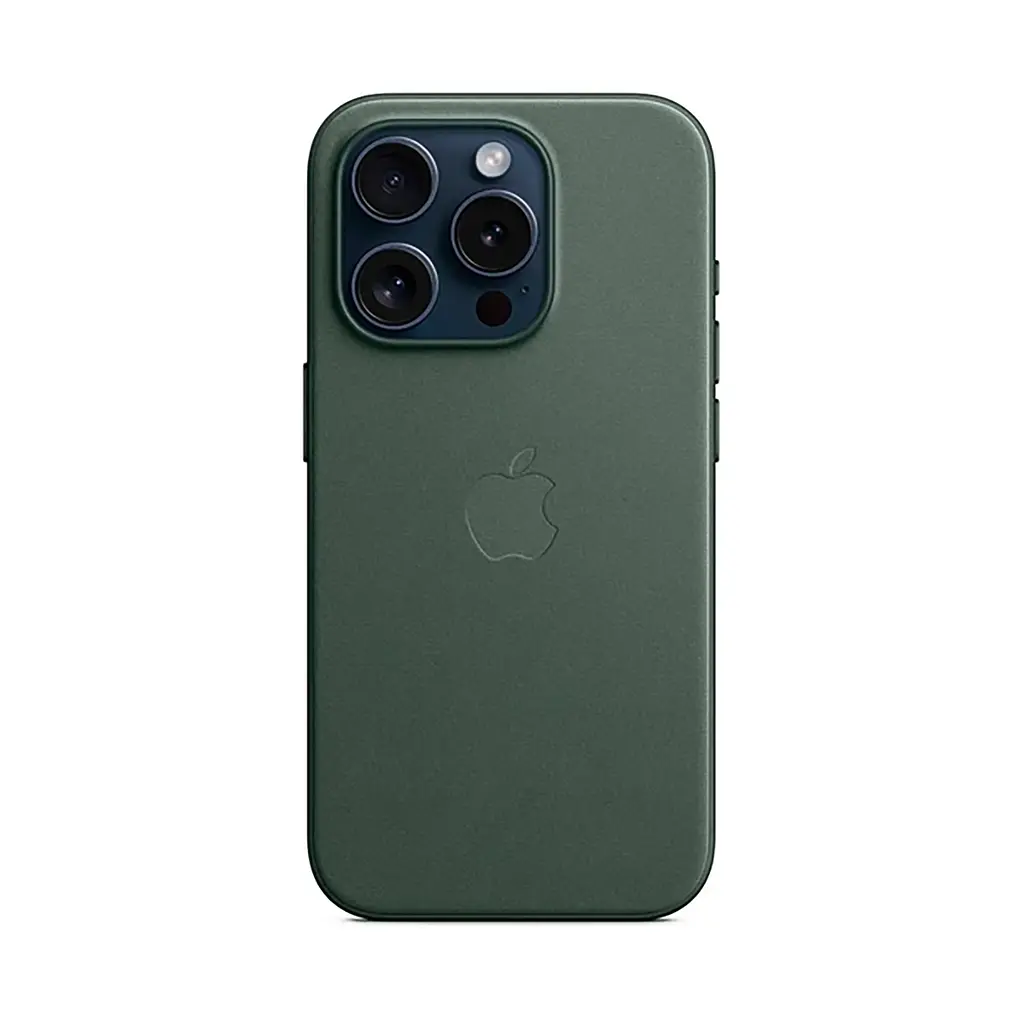 Чехол для Apple iPhone 15 Pro, FineWoven Case with MagSafe, зеленый, защитная накладка из материала FineWoven, противоударный, для iPhone, защита всего корпуса, поддержка беспроводной зарядки и MagSafe, (ARM71983) - фото 6