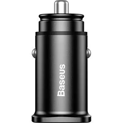Автомобільний зарядний пристрій Baseus Square Metal QC3.0 double USB 5A 30W Black (CCALL-DS01) [59111] - фото 2