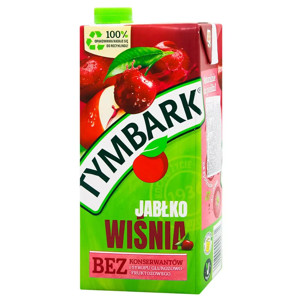 Напій соковмісний Tymbark Яблуко-Вишня 1 л - фото 2