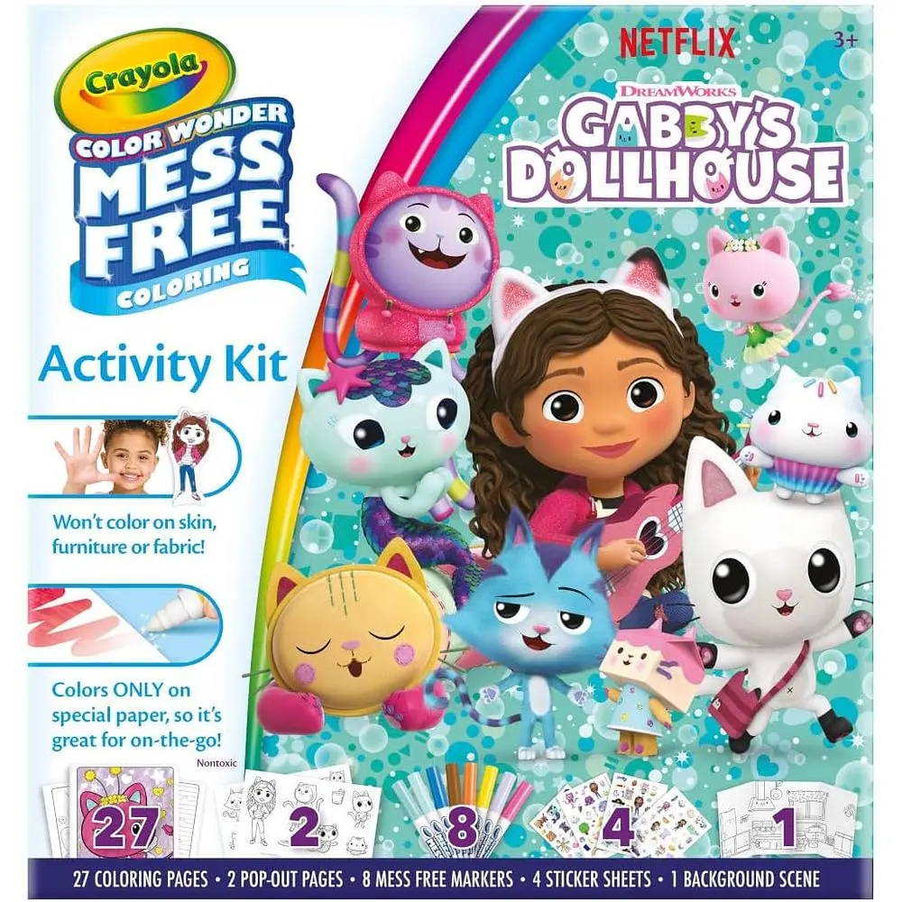 Набор для творчества Crayola Color Wonder Gabby's Dollhouse раскраски фломастеры наклейки - фото 7