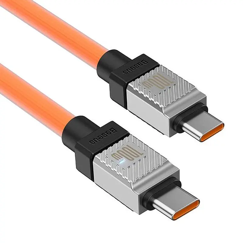 Кабель Baseus CoolPlay Series Fast Charging Cable Type-C to Type-C 100W 2m CAKW000307 Orange - фото 2