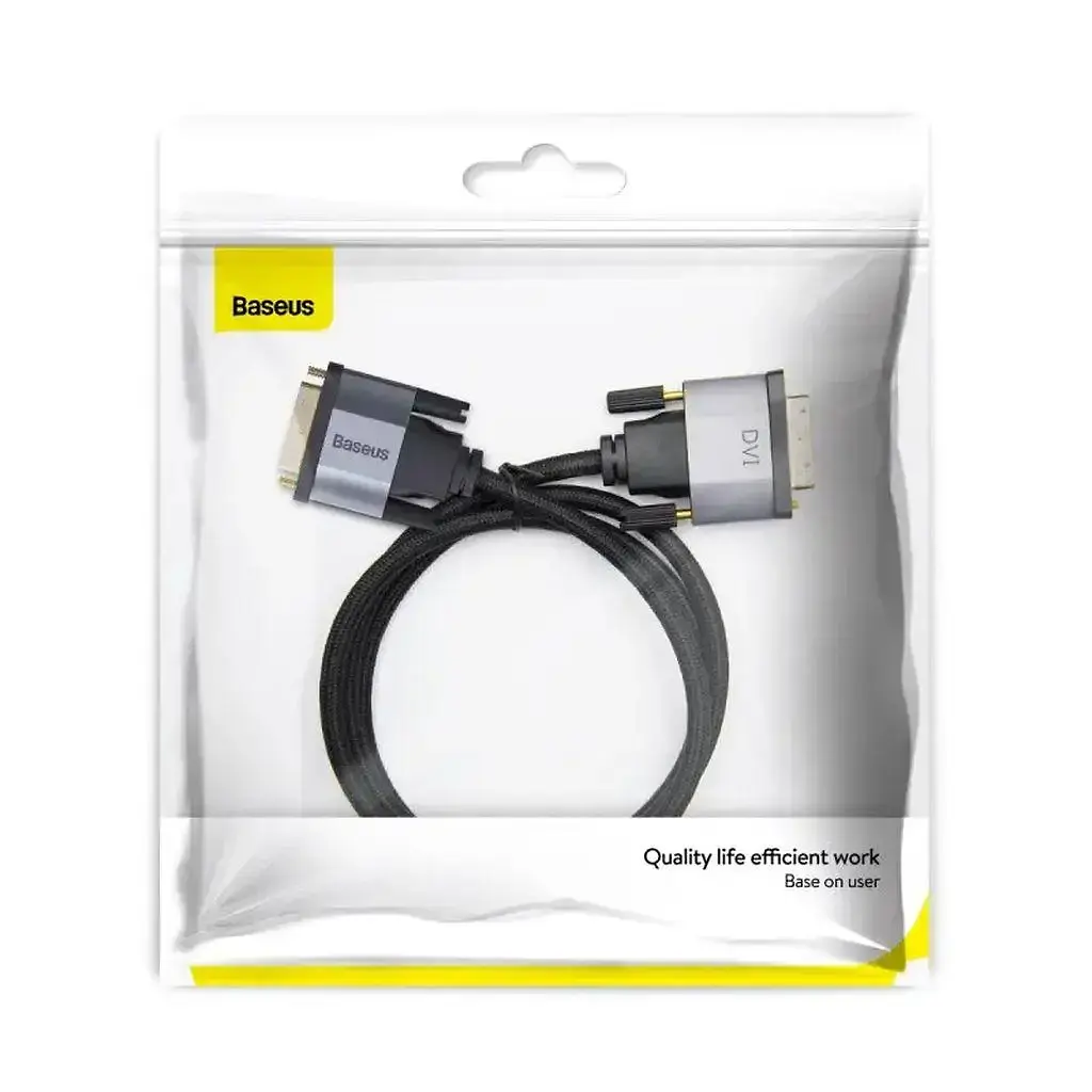 Кабель Baseus DVI to DVI 1,2m CAKSX-Q Black-Silver - фото 4